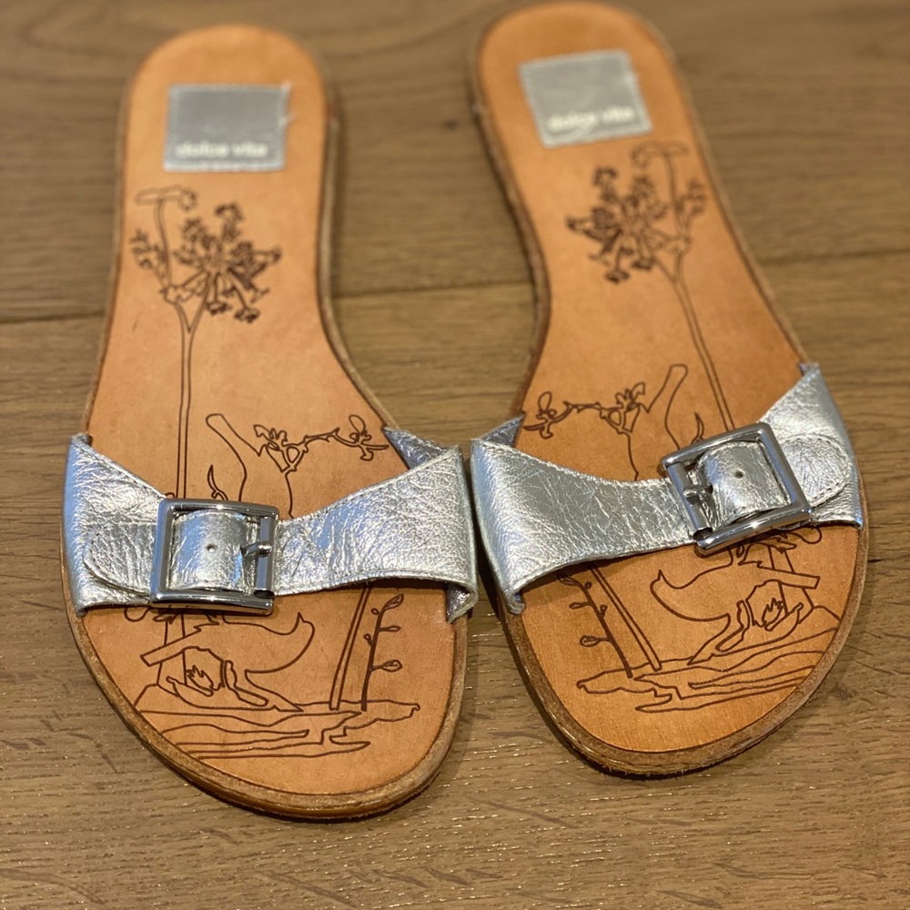 Dolce vita flats silver